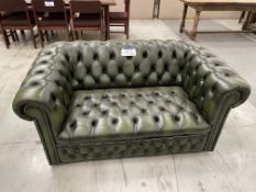 Leather Upholstered Chesterfield Type SetteePlease read the following important notes:- ***