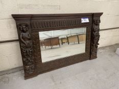 OAK FRAMED WALL MIRROR, approx. 1.22m x 800mm highPlease read the following important notes:- ***