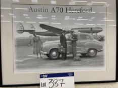 Framed Picture (1950 A70 Hereford scene alongside BOC Lockheed constellation)Please read the