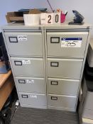 Two x Four Drawer Metal Filing Cabinets Please read the following important notes:- All lots must be