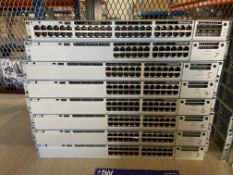 Eight Cisco Catalyst 9300 48 Port Switches