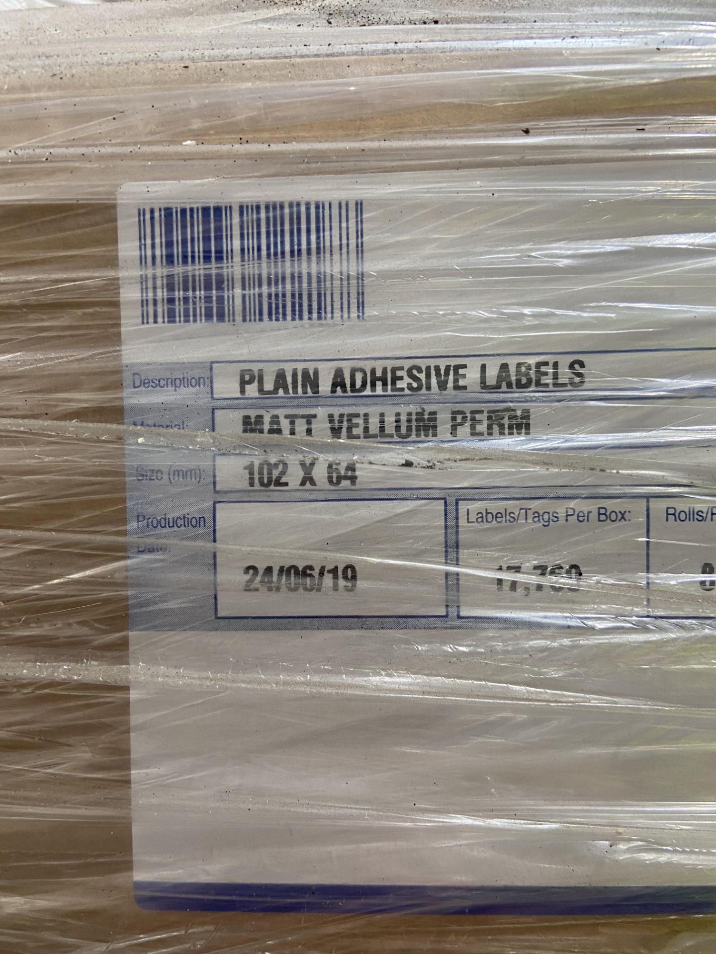 Quantity of White Adhesive Labels, as set out on pallet Please read the following important - Image 2 of 2
