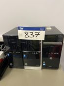Three HP Desktop Personal Computers (hard drive removed or wiped) Please read the following