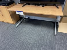 Beech Effect Cantilever Desk, 1.4m x 0.8m Please read the following important notes:- All lots