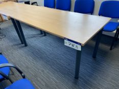 Beech Effect Meeting Table, 1.6m x 0.8m Please read the following important notes:- All lots must be