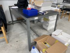 Steel Framed Packing Bench, approx. 1.8m x 900mmPlease read the following important notes:- All lots