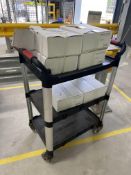 Three Tier Trolley, approx. 750mm x 450mm (contents excluded) Please read the following important