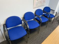 Four Fabric Backed Meeting Chairs Please read the following important notes:- All lots must be