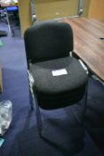 Four Steel Framed Fabric Upholstered Stand Chairs