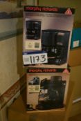 Two Morphy Richards Coffee Makers (note this lot i