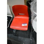 Two Plastic Moulded Seat Stand Chairs (note this l