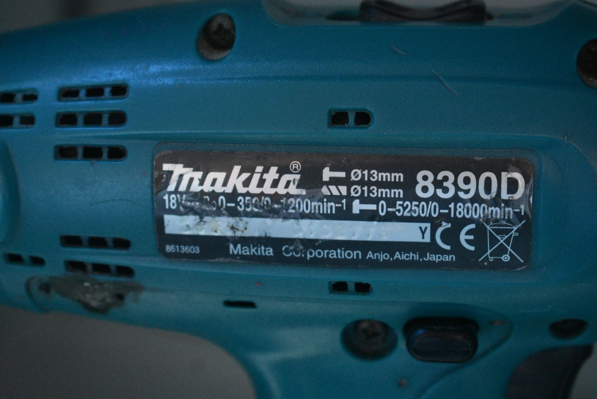 Three Makita Portable Electric Battery Drills (not - Image 3 of 3