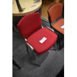 Two Steel Framed Fabric Upholstered Stand Chairs (