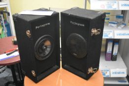 Portogram Portable Speakers, in case (note this lo