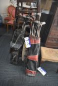 Two Golf Bags, with contents (note this lot is not