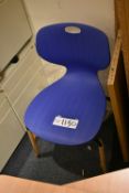 Blue Plastic Moulded Seat Stand Chair (note this l