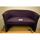 Fabric Upholstered Two Seater Settee (note this lo
