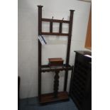 Timber Hall Stand, approx. 700mm x 250mm, 2m high