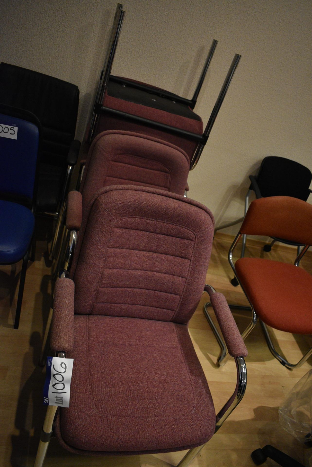 Four Fabric Upholstered Armchairs (note this lot i