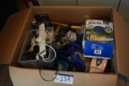 Assorted Equipment in Cardboard Box, including han
