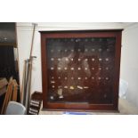 Wood Cased Glazed Single Door Key Cabinet, approx.