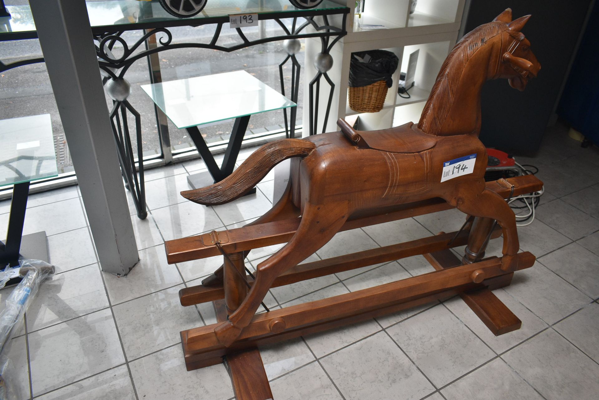 Solid Wood Rocking Horse (note this lot is not sub - Image 2 of 2