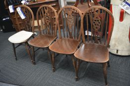 Four Spindle Back Stand Chairs (note this lot is n