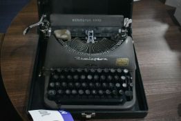 Remington Rand Portable Typewriter, with carry cas