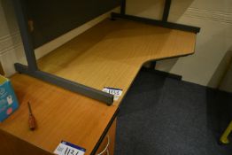 Steel Cantilever Framed Desk, approx. 1.6m x 1.2m