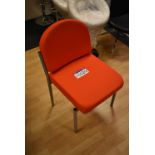 Steel Framed Fabric Upholstered Stand Chair (note