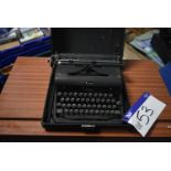 Royal Portable Typewriter, with carry case (note t