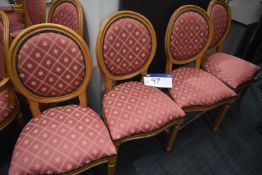 Four Fabric Upholstered Wood Framed Stand Chairs (