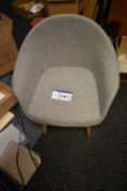 Fabric Upholstered Bucket Type Chair (note this lo