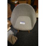 Fabric Upholstered Bucket Type Chair (note this lo