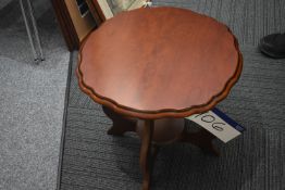Stained MDF Occasional Table, approx. 500mm dia. (