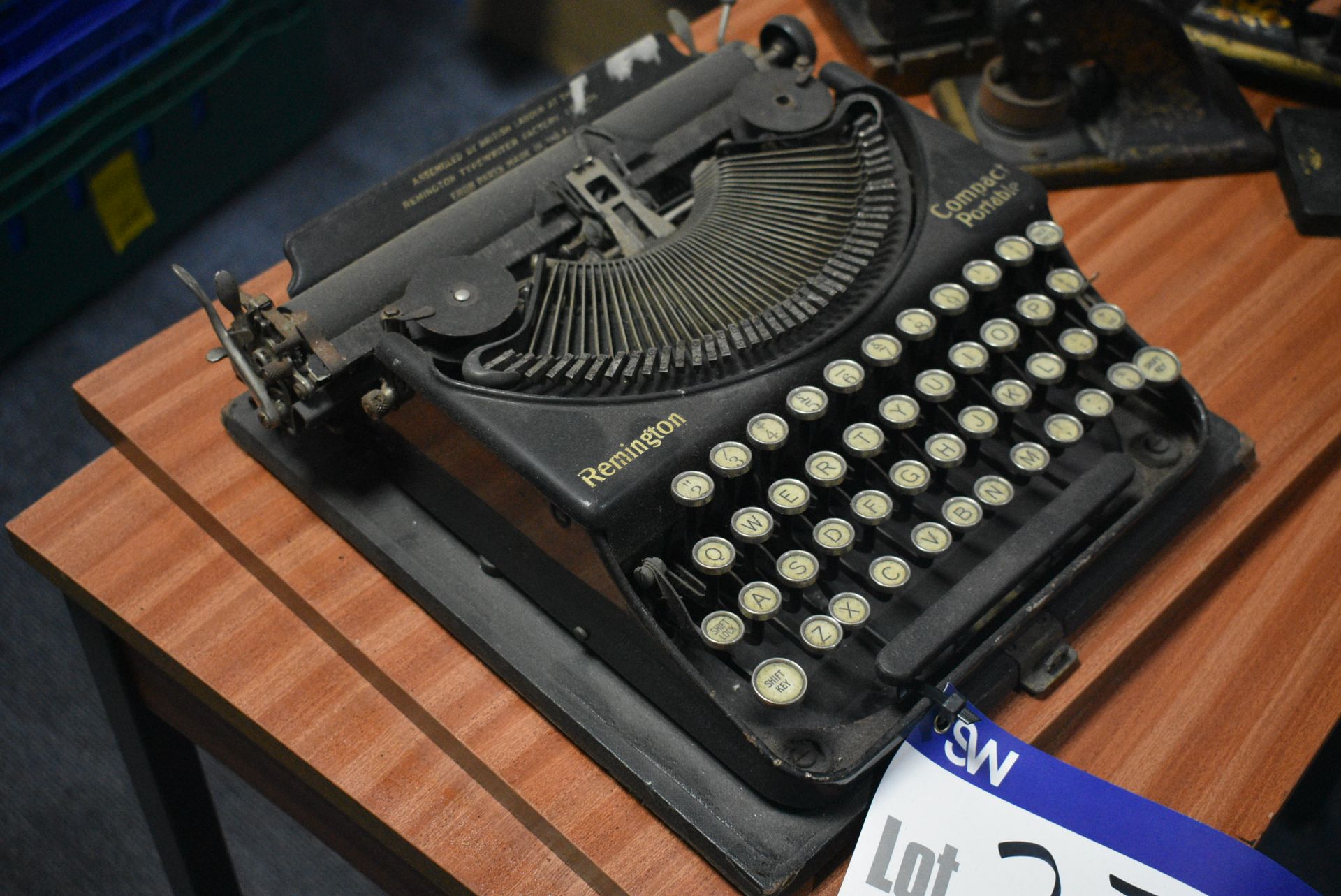 Remington COMPACT PORTABLE TYPEWRITER, with carry - Image 2 of 2