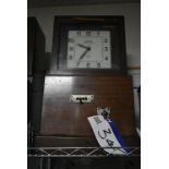 National WOOD CASED TIME CLOCK (note this lot is n