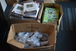 Educational Literature & Equipment, in three boxes