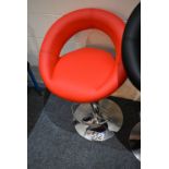 Gas Strut Bar Stool (red) (note this lot IS subjec