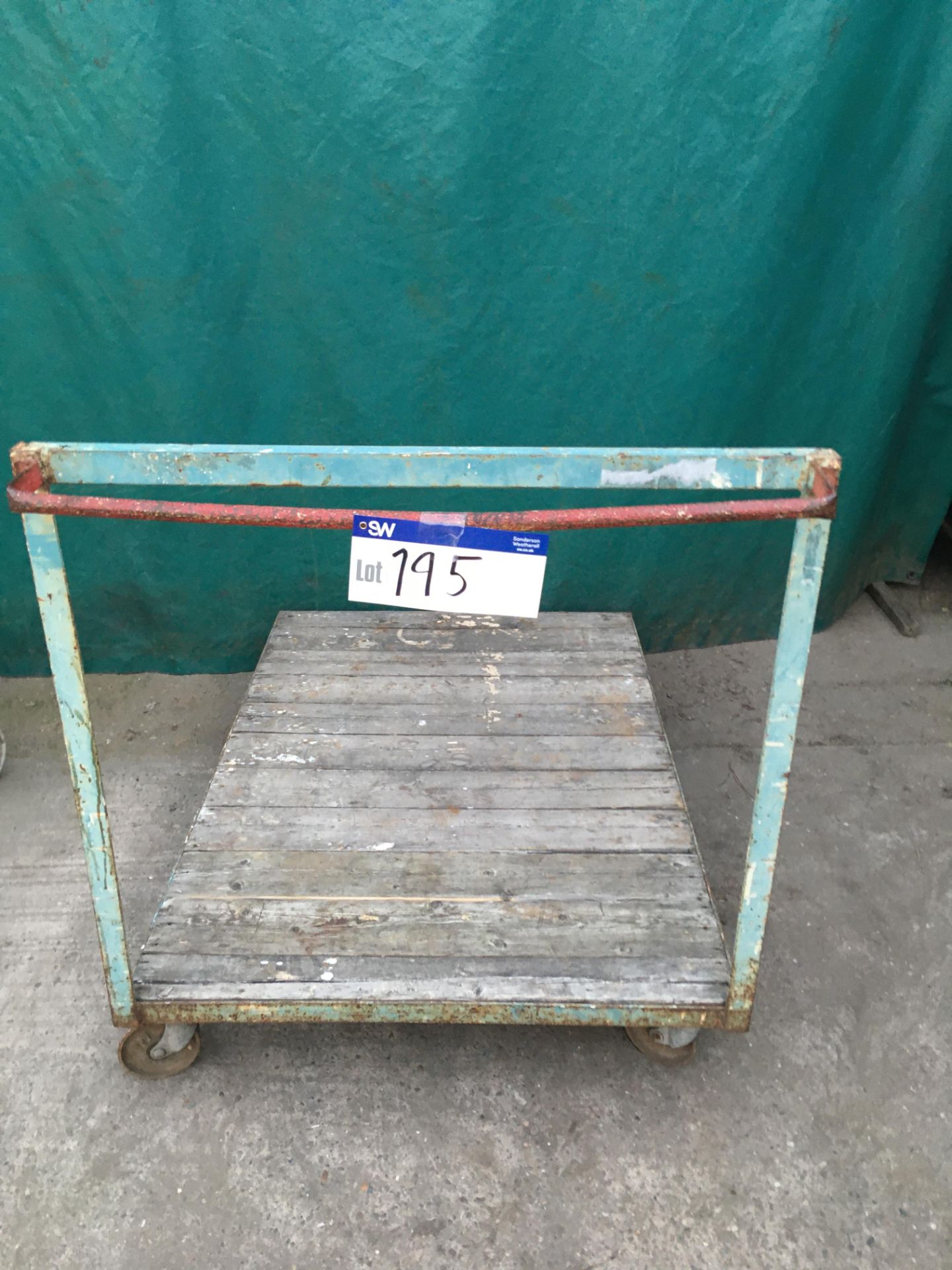 Steel Framed Trolley, approx. 1170mm x 915mm (additional lot to auction catalogue)Please read the