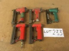 Assorted Pin/ Staple Guns (additional lot to auction catalogue)Please read the following important
