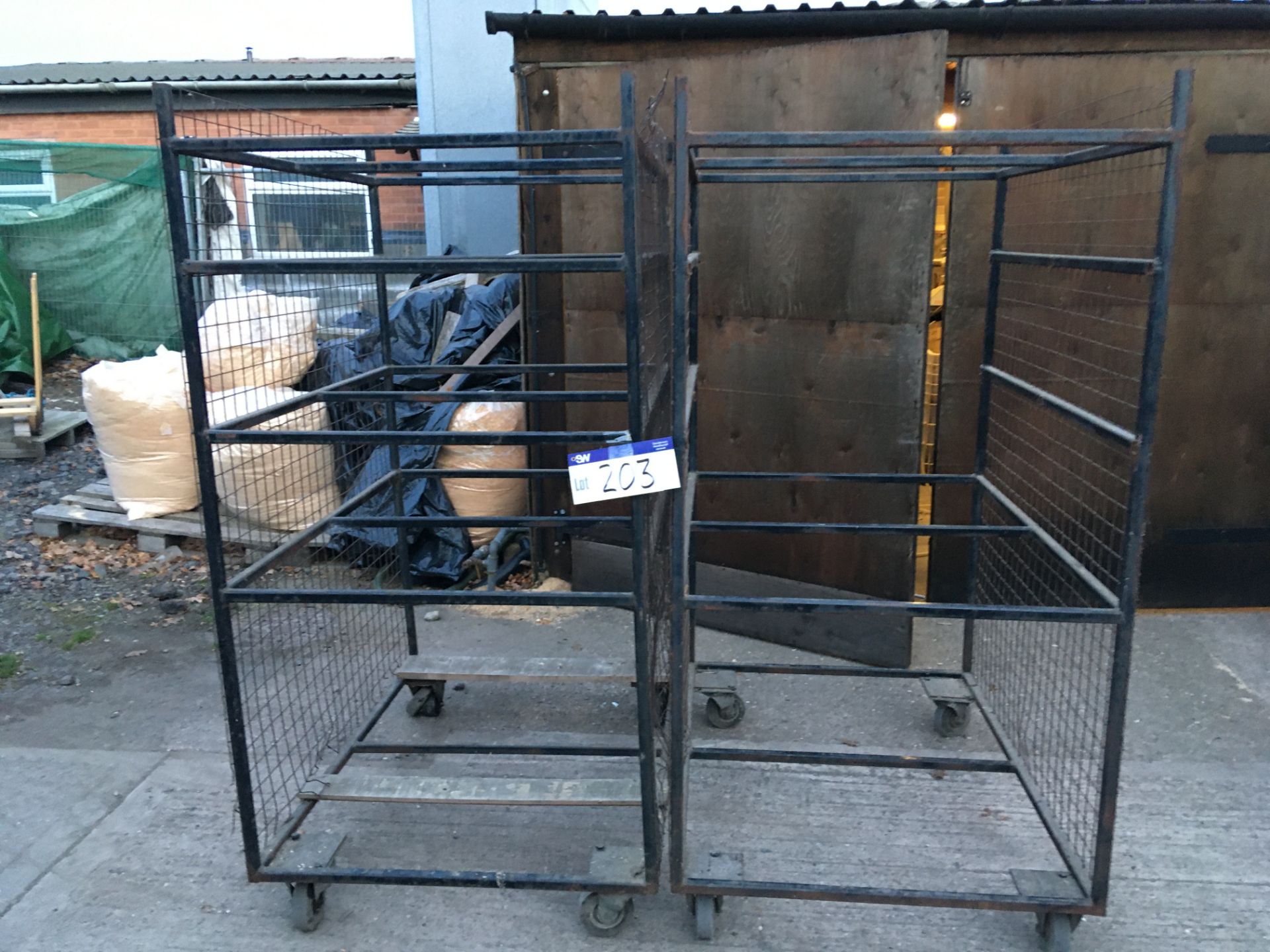 Two Steel Framed Cages (additional lot to auction catalogue)Please read the following important