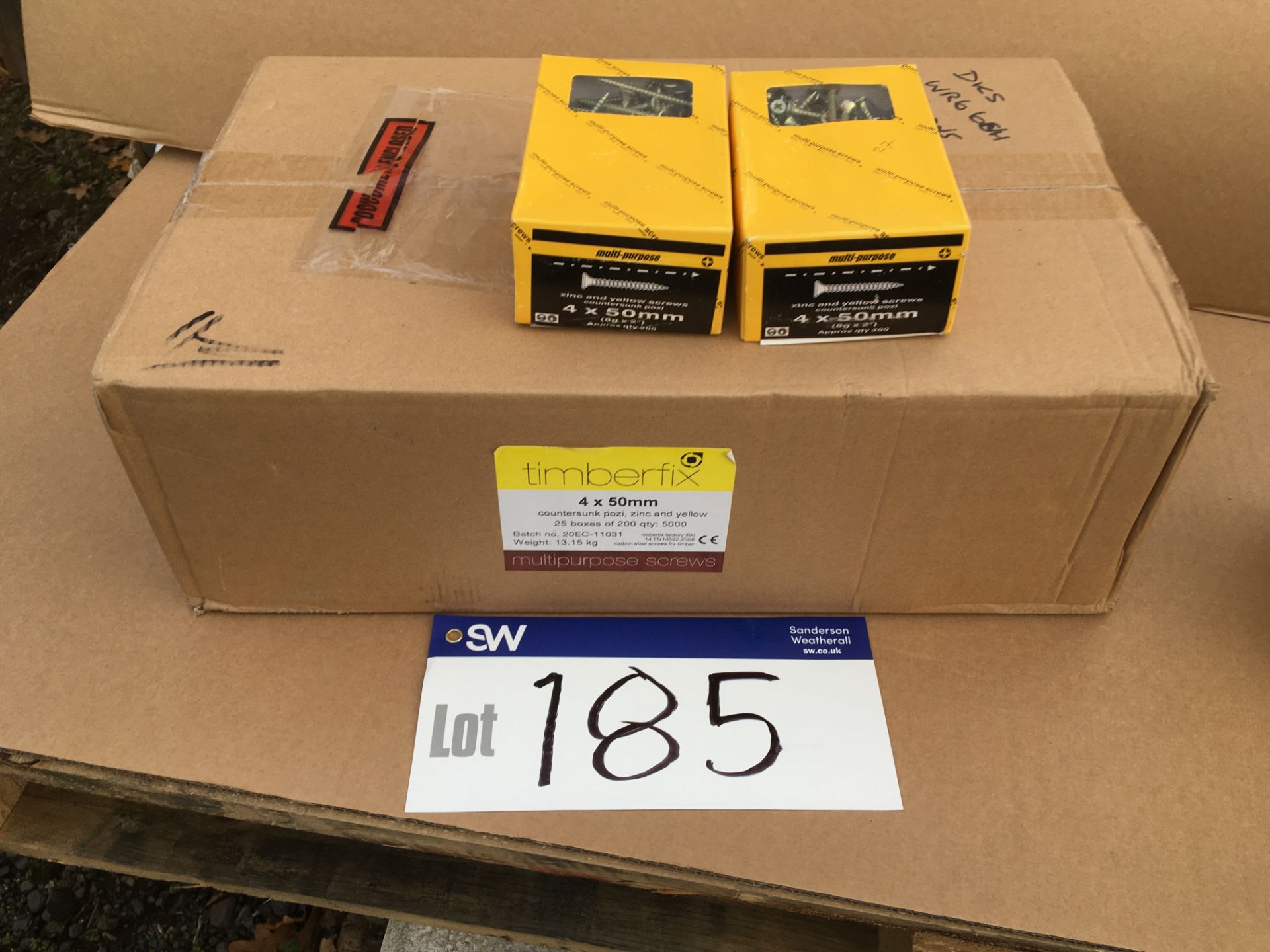 27 Boxes x Pozi Twinfast Screws (5400), 2in x 8 yellow (additional lot to auction catalogue)Please