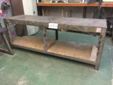 Heavy Steel Framed Workbench (additional lot to auction catalogue)Please read the following