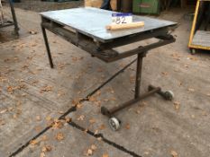 Steel Framed Mobile Table (additional lot to aucti