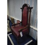 LEATHER UPHOLSTERED SENIOR WARDENS’ CHAIR (please note this lot is part of combination lot 10A)