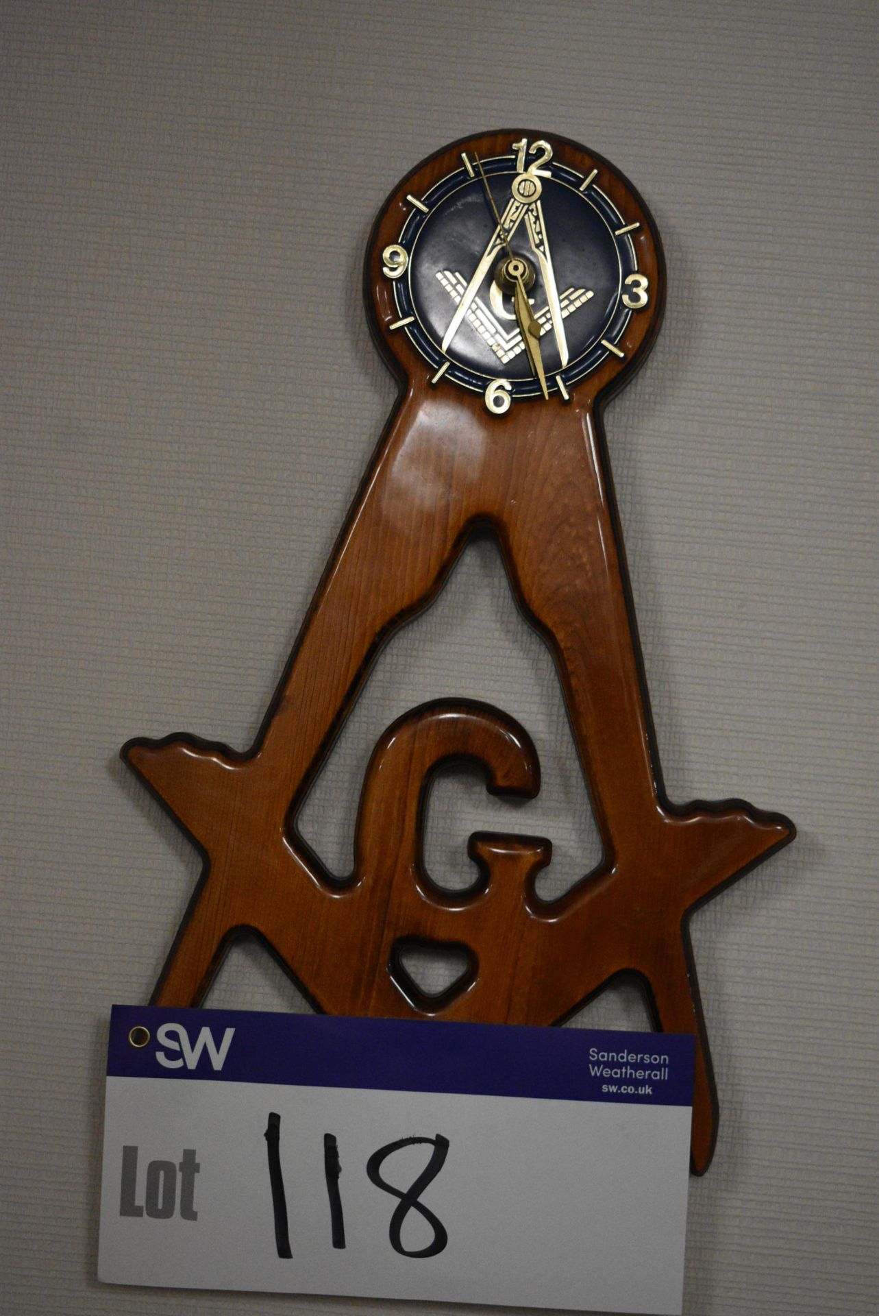 Masonic Style Wall ClockPlease read the following important notes:- ***Overseas buyers - All lots