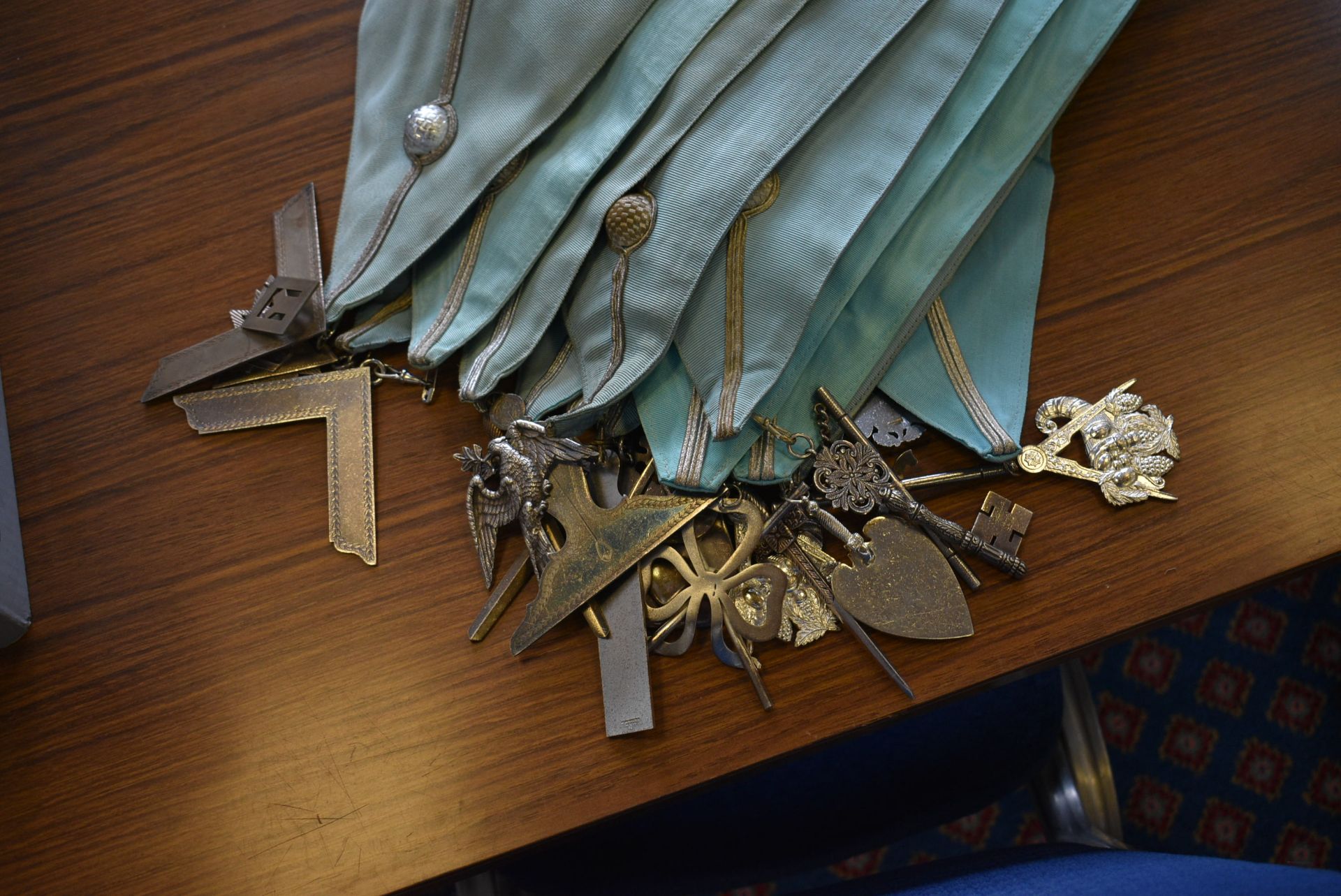 Full Set of Lodge Officers Collars, with jewels, some known to be hall markedPlease read the - Image 2 of 2