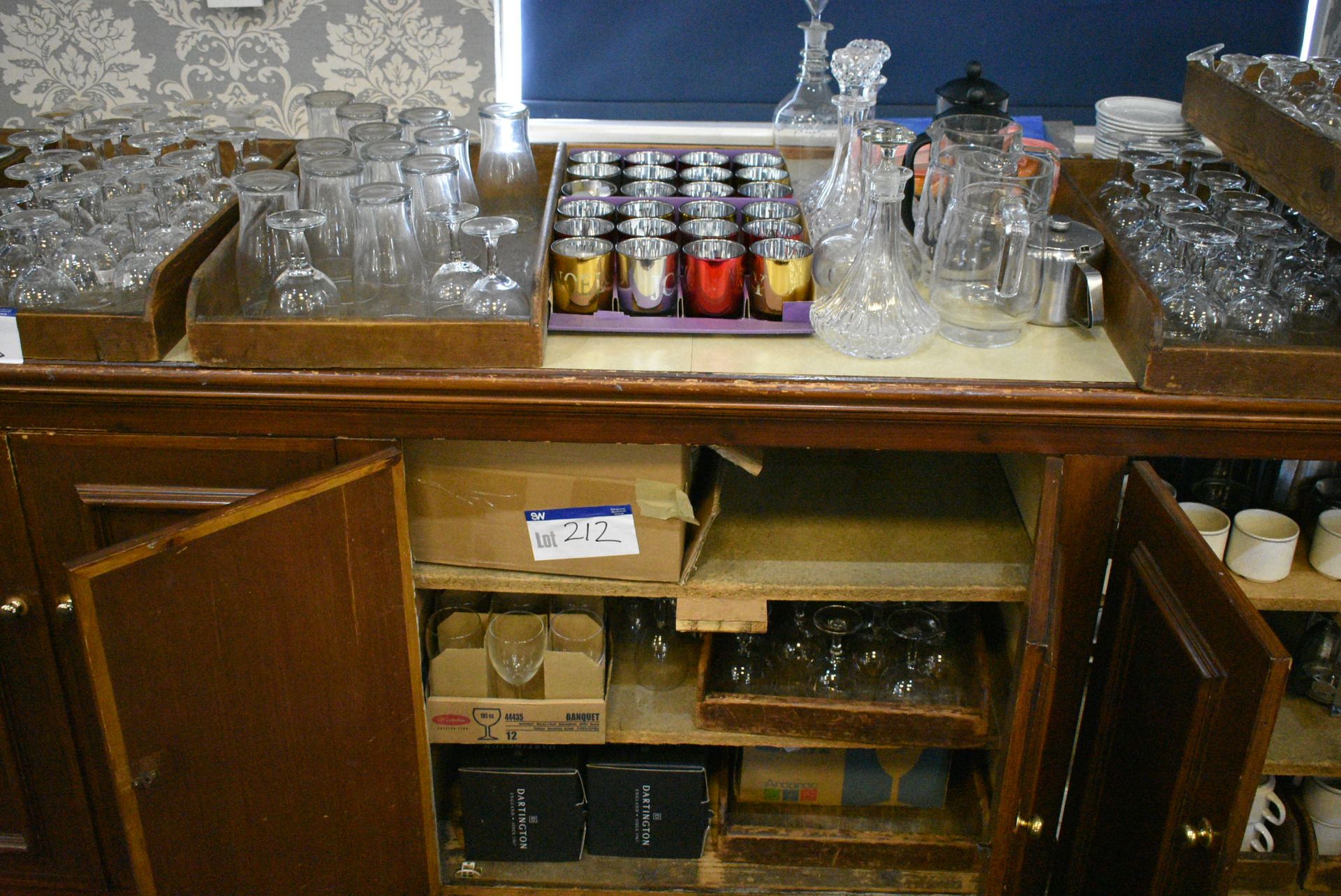 GLASSWARE & CROCKERY, as set out and in timber cupboards in restaurantPlease read the following - Image 4 of 6