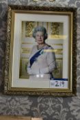 Framed Picture (HM The Queen), approx. 400mm x 540mmPlease read the following important notes:- ***